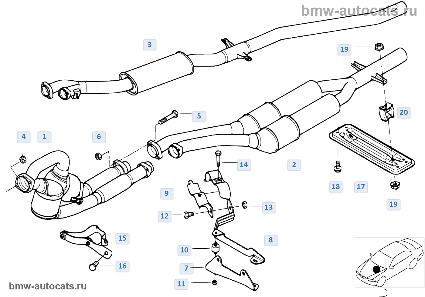 Katalizator Perednij Dop Glushitel Bmw 5 E39 530d M57 Evropa