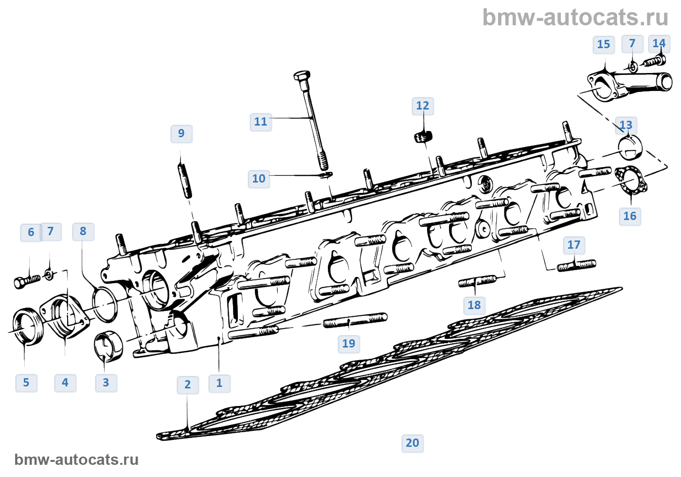 головка блока цилиндров на BMW e46