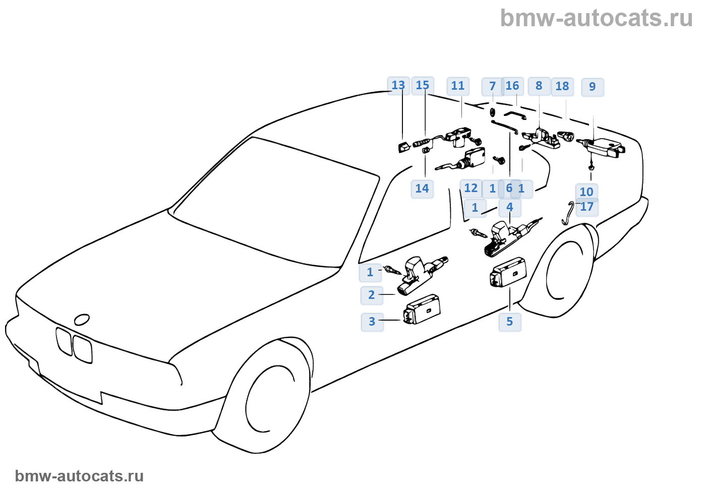 Centralnyj Zamok Bmw 5 E34 520i M50 Evropa