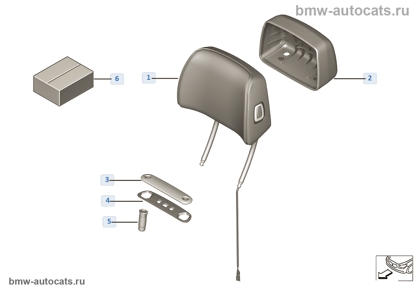 Podgolovnik Perednego Sidenya Bmw 7 F01 730d N57 Evropa