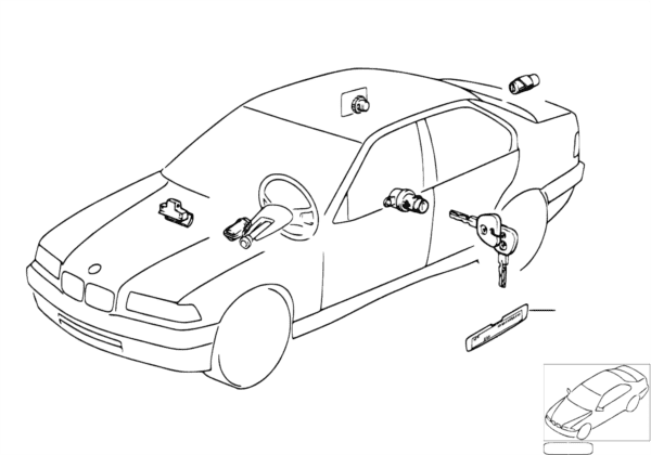 Centralnyj Zamok Bmw 5 E34 520i M50 Evropa