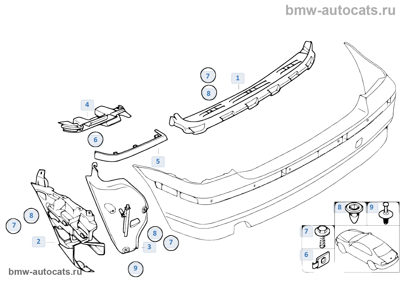 Как снять задний бампер бмв е46 Дополнительные элементы BMW 3' E46 316ti N42 Европа