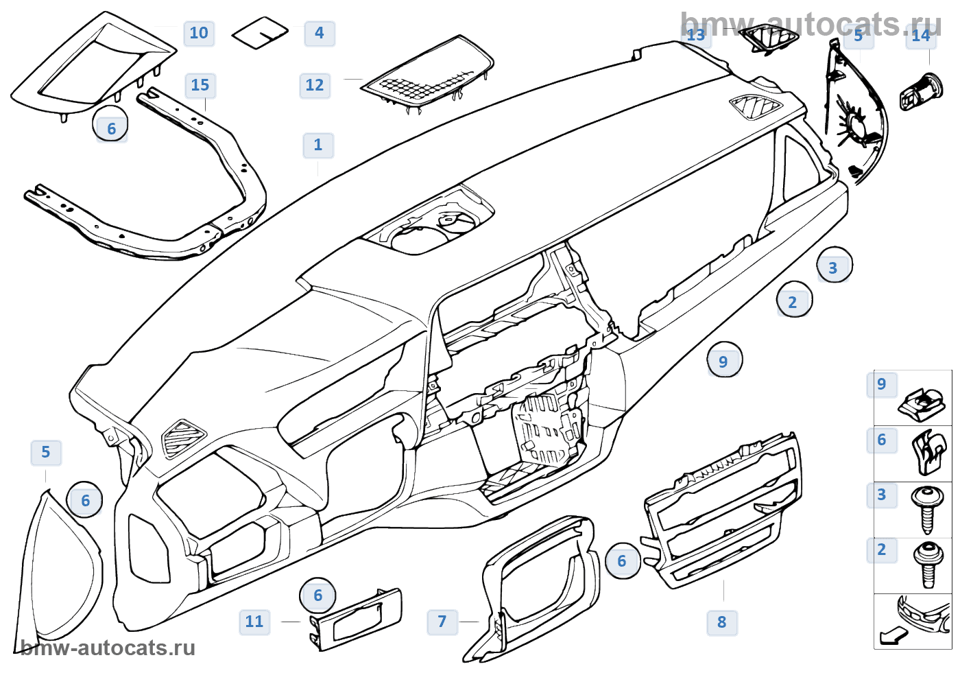 облицовка панели приборов BMW E83N X3 2.0i N46 SAV купить (ece)