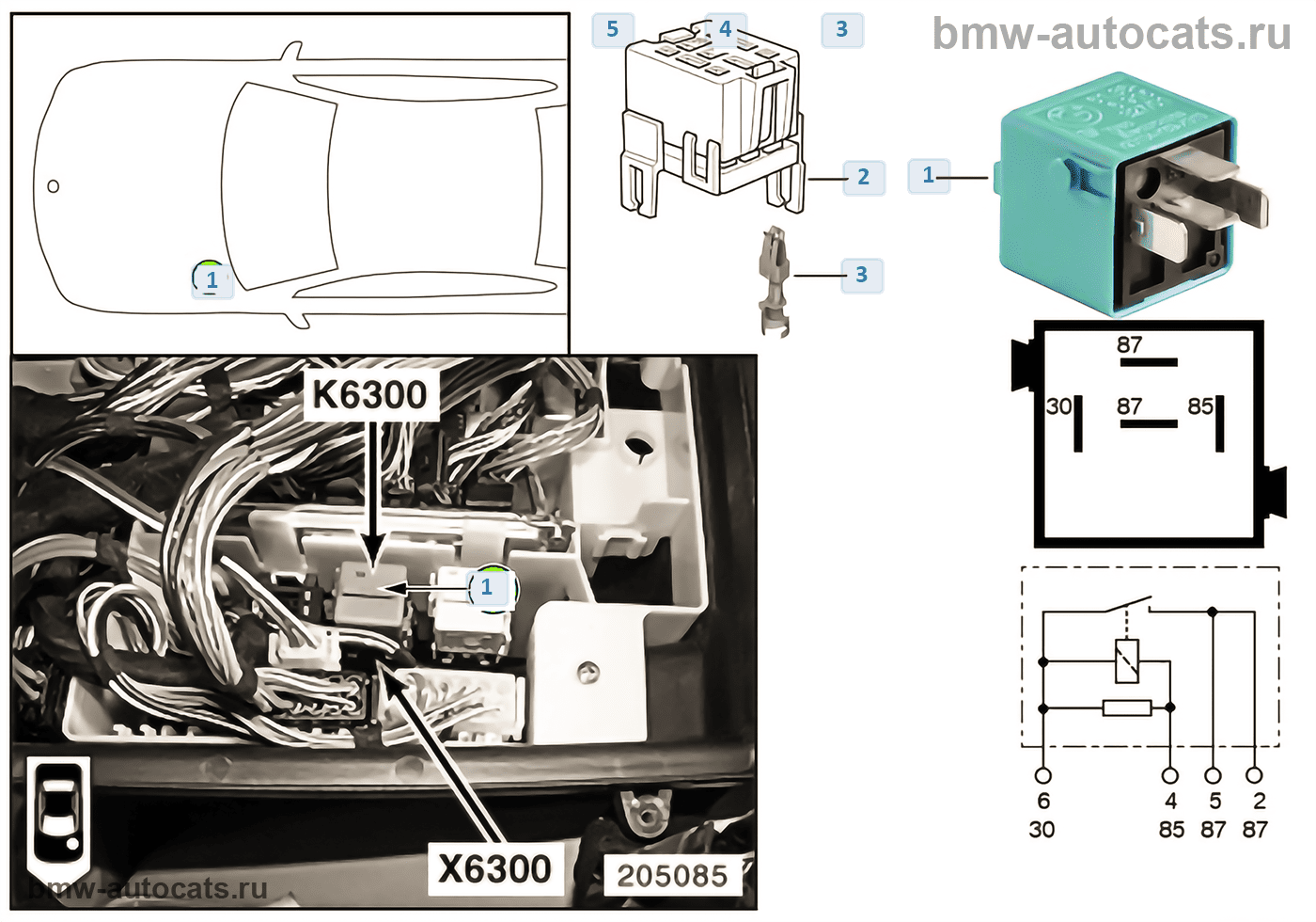 Реле DME K6300 | BMW X5 E53 X5 4.4i N62 Европа 