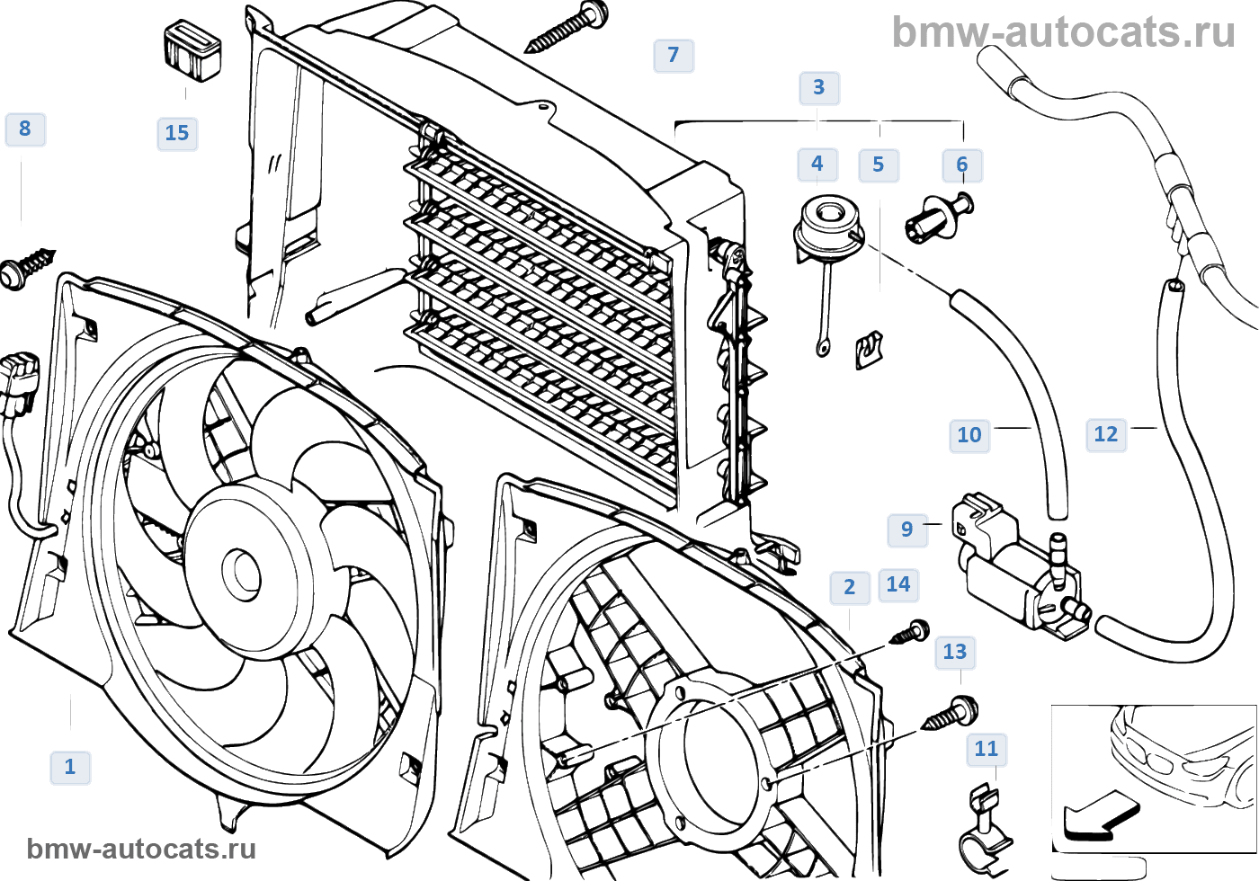 Купить Вентилятор Охлаждения Двигателя Бмв Е83 М54