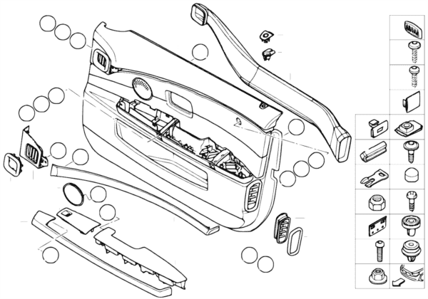 Обшивка двери Зд BMW 7' E38 730i M60 Европа